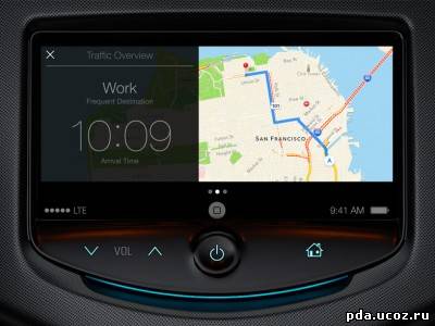 Снимки предполагаемого интерфейса iOS in the Car